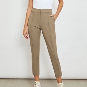 Carbon38 25” Mid Rise Tan Crop Trouser Ankle Pants Size Small